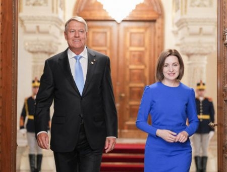 Президенты Румынии Клаус Йоханнис и Молдовы Майя Санду