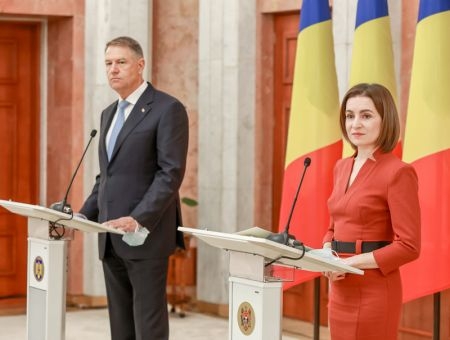 Президенты Румынии и Иолдовы Клаус Йоханнис и Майя Санду